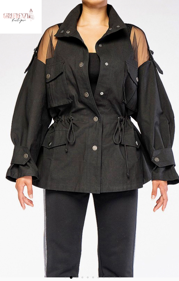 Military Jacket with shear sleeve